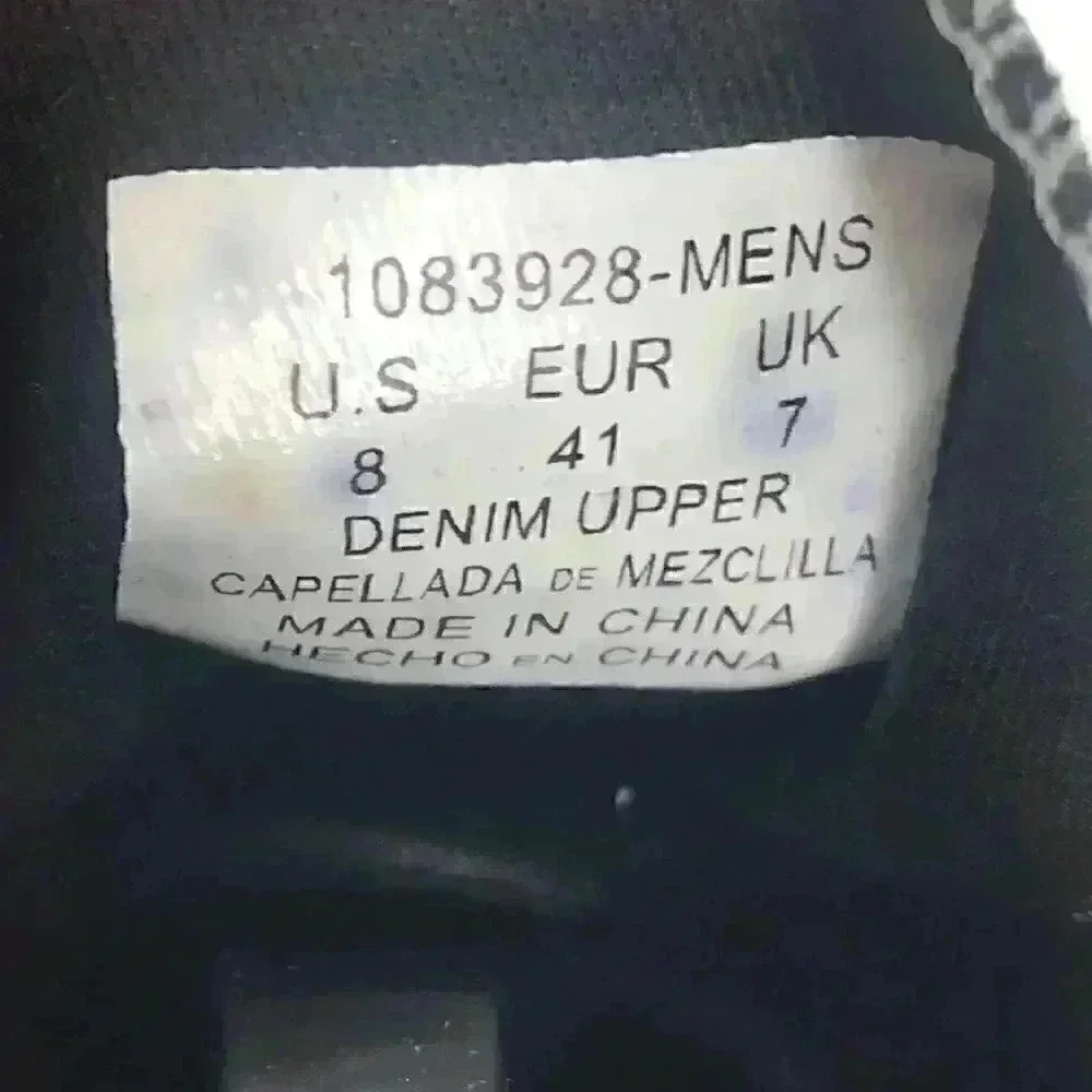 Levi’s Stan Buck C Men’s Sneakers Size 8 Black Denim Retro Comfort Casual
